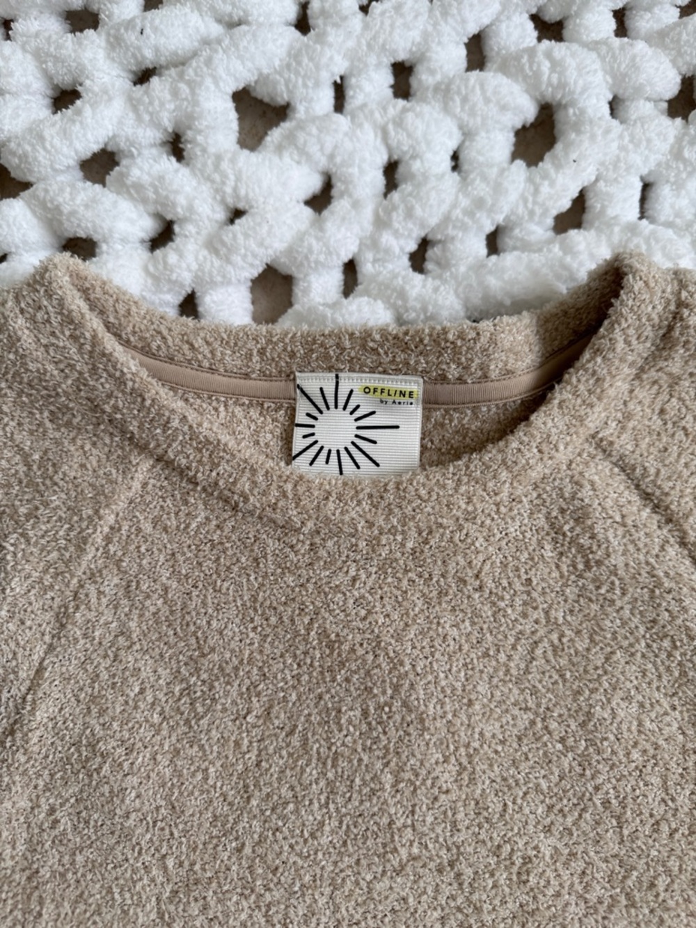 Aerie Offline 2 Piece Lounge Set Tan Size L NWOT - Picture 2 of 8